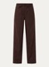 Mileni high waist wide fit pantalon met steekzakken - Bruin