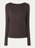 Smallo longsleeve van jersey - Donkerbruin