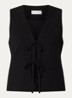 Wrina gilet in linnenblend - Zwart