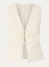 Wrina gilet in linnenblend - Creme