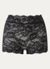 High waisted slip van kant - Zwart