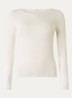 Perfect Line longsleeve in kasjmierblend - Ivoor