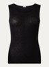 Tanktop in kasjmierblend - Zwart