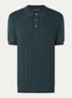 Barto regular fit polo met ingebreid patroon - Donkergroen