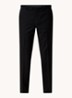 Denz slim fit pantalon van wol met steekzakken - Zwart