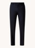 Denz slim fit pantalon van wol met steekzakken - Donkerblauw