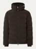 Puffer jack met afneembare capuchon - Donkerbruin