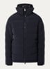 Puffer jack met afneembare capuchon - Donkerblauw