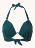 Fabia halter bikinitop met beugel - Flessengroen