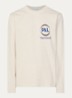 Longsleeve met logo- en backprint - Beige