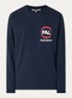 Longsleeve met logo- en backprint - Donkerblauw
