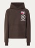 Pre Game hoodie met logo- en backprint - Bruin