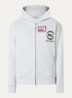 Pre game sweatvest met capuchon en logo - Lichtgrijs