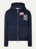 Pre game sweatvest met capuchon en logo - Donkerblauw