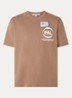 Pre Game T-shirt met logo- en backprint - Lichtbruin