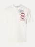 Pre Game T-shirt met logo- en backprint - Creme