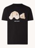Bear T-shirt met front-en backprint - Zwart