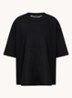 Oversized T-shirt met logo- en backprint - Zwart