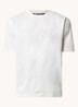 T-shirt met logoborduring - Gebroken wit