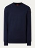 Braw fijngebreide pullover met logo - Donkerblauw