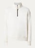 Broad sweater met halve rits - Creme