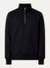 Broad sweater met halve rits - Zwart