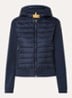 Caelie gewatteerd jack met capuchon - Donkerblauw