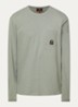 Caspian longsleeve met borstzak en logo - Grijs