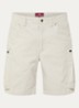 Cleveland wide leg korte broek met steekzakken - Beige