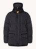 Harraseeket gewatteeerd jack met donsvulling en logo  - Zwart