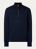 Scoe vest met logo en halve rits - Donkerblauw