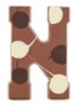 Chocoladeletter Melk gevlekt 190 gram - A t/m Z - N