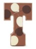 Chocoladeletter Melk gevlekt 190 gram - A t/m Z - T