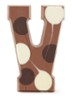 Chocoladeletter Melk gevlekt 190 gram - A t/m Z - V