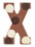 Chocoladeletter Melk gevlekt 190 gram - A t/m Z - X