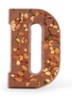 Chocoladeletter Melk met noten 185 gram - A t/m Z - D