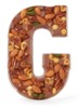 Chocoladeletter Melk met noten 185 gram - A t/m Z - G