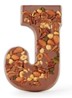 Chocoladeletter Melk met noten 185 gram - A t/m Z - J