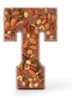 Chocoladeletter Melk met noten 185 gram - A t/m Z - T