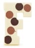 Chocoladeletter Wit gevlekt 190 gram - A t/m Z - F