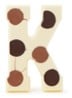 Chocoladeletter Wit gevlekt 190 gram - A t/m Z - K