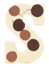 Chocoladeletter Wit gevlekt 190 gram - A t/m Z - S