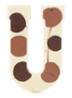 Chocoladeletter Wit gevlekt 190 gram - A t/m Z - U