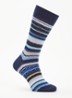 Cable sokken in katoenblend met print - Blauw