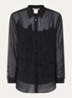 Agone semi-transparante blouse met strass - Zwart