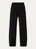 Attilia high waist wide fit broek met persplooi - Zwart