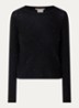 Ciclone fijngebreide pullover met pailletten - Zwart