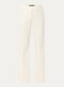 Dentice high waist straight fit pantalon met steekzakken - Creme