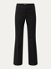 Dentice high waist straight fit pantalon met steekzakken - Zwart