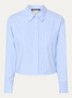 Kirie blouse met streepprint en strass - Blauw